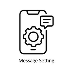 message setting outline icon design illu vector image
