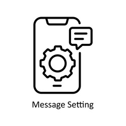 Message setting outline icon design illu vector