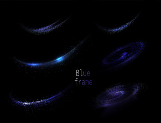 a separate design element is blue set of curls vector image