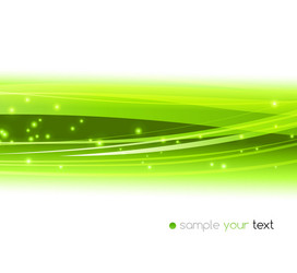 Abstract green line background vector