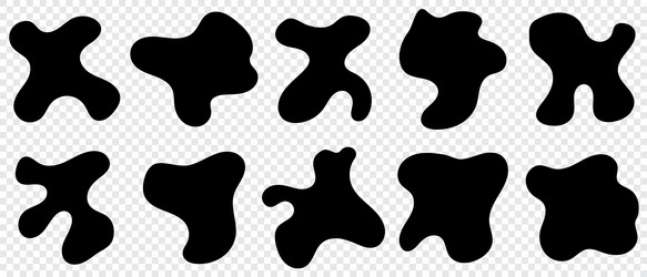 abstract liquid shapes set irregular oval blob vector image