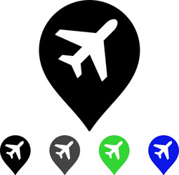 Airport marker eps icon Royalty Free Vector Image