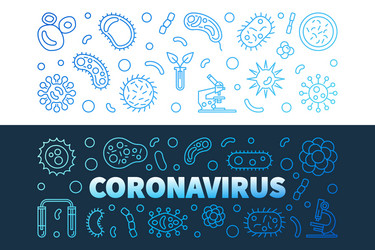 Coronavirus concept modern banners set vector