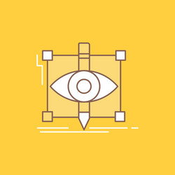 Design draft sketch sketching visual flat line vector