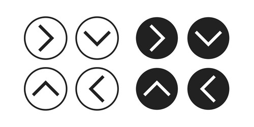 flat icon design arrow button next set concept vector image