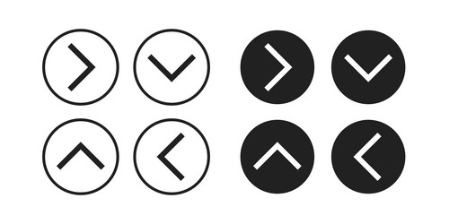 flat icon design arrow button next set concept vector