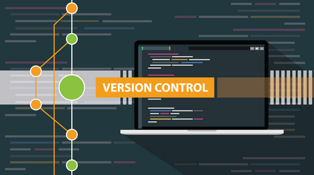 Git Version Control Programming vector image