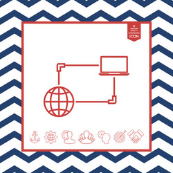internet connection data exchange transfer vector image