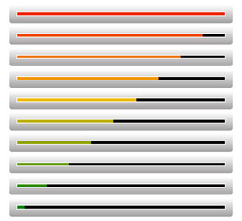 progress load bars from low to high - level vector image