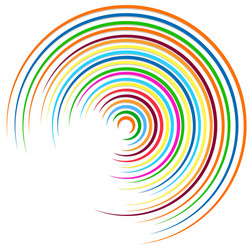 random colorful circular concentric lines vector image