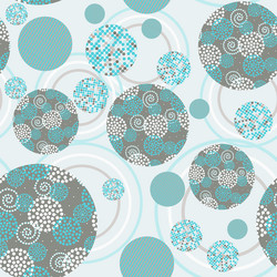 seamless geometric pattern of circles different vector image
