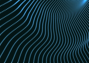 Array with dynamic particles 3d futuristic vector