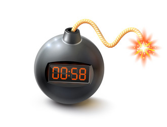Realistic bomb Royalty Free Vector Image - VectorStock