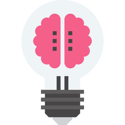 learn to think flat web icon vector image