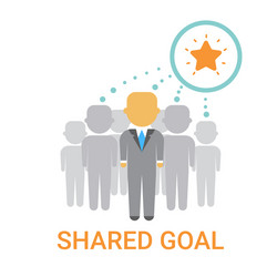People Strive For Shared Goal Royalty Free Vector Image
