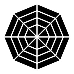 spider web solid icon net vector image