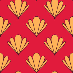 Abstract shell seamless pattern vector