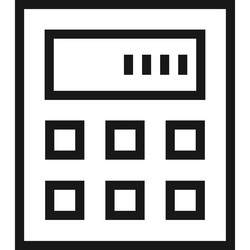 accounting flat line web icon concept vector image