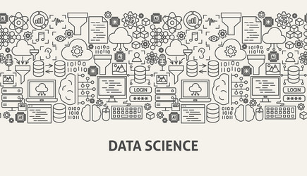 Data Science Concept Banner vector image
