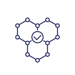 Polymer icon monomer molecule model Royalty Free Vector