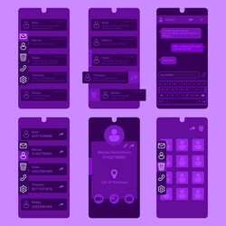 user interface mockup message card vector image