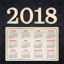 2018 calendar it can be used for web or print vector