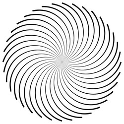 Circular element made of radial lines abstract vector