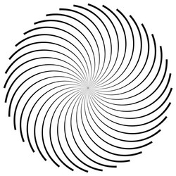 Circular element made of radial lines abstract vector