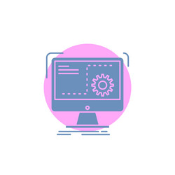 Command computer function process progress glyph vector