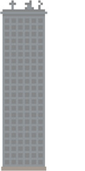 high rise building tower for computer pixel game vector