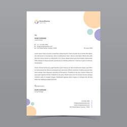 letterhead template design Vector Image