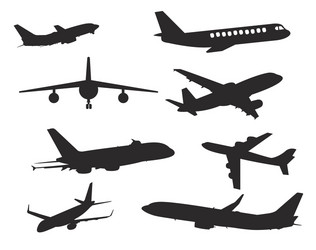Plane Silhouette Collection vector