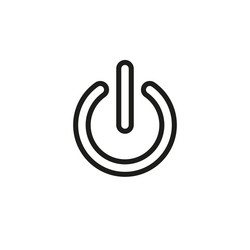 power button simple linear vector image