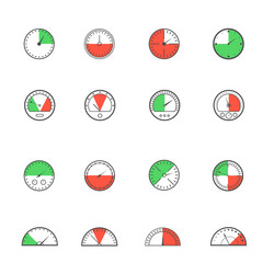 sensor and detector icon set vector image