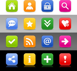 web icon set with basic sign vector image