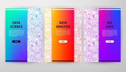 Data science brochure web design vector