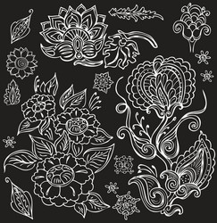 hand drawn floral ornament Vector Image