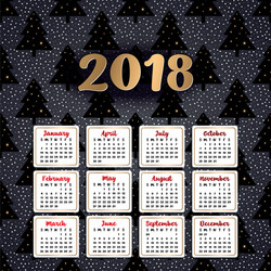 2018 calendar it can be used for web or print vector