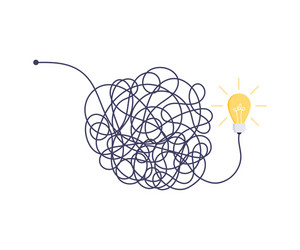 complex easy simple way from start to idea chaos vector image