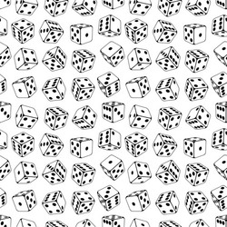 Dice Seamless Pattern vector image