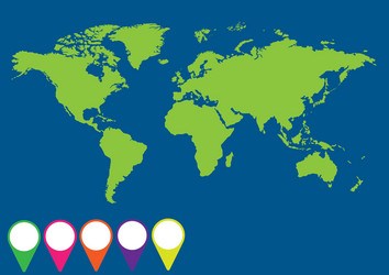 globe with signals application vector image