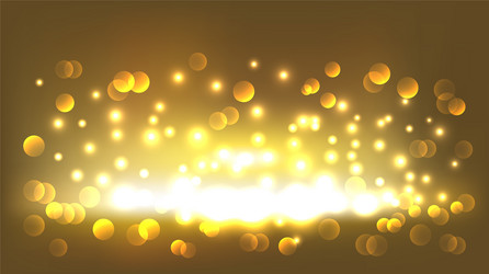 Golden elegant abstract background with bokeh vector