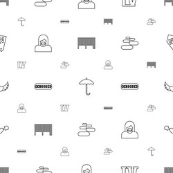 Grunge icons pattern seamless white background vector