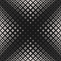 Halftone texture seamless pattern with cross vector