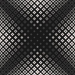 halftone texture seamless pattern with cross vector