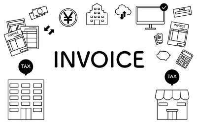 image icon frame of the invoice system and text vector image
