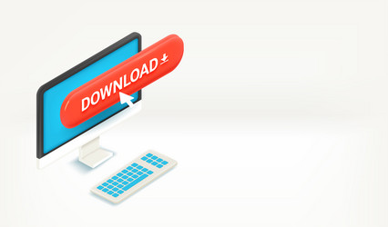 using modern computer 3d vector image