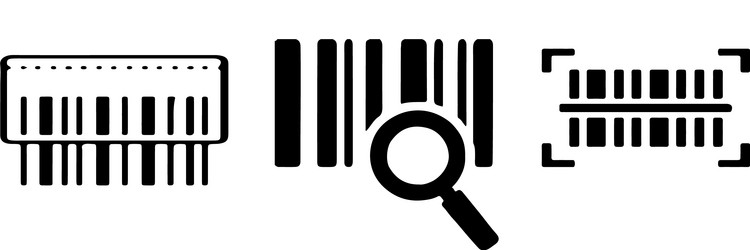 bar code icon isolated on white background vector image