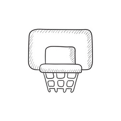 Basketball hoop sketch icon vector