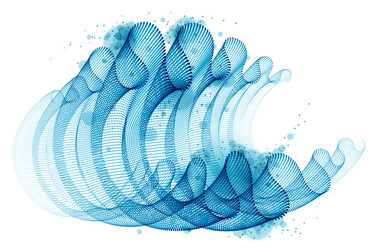 Dynamic Particle Wave Flow vector image